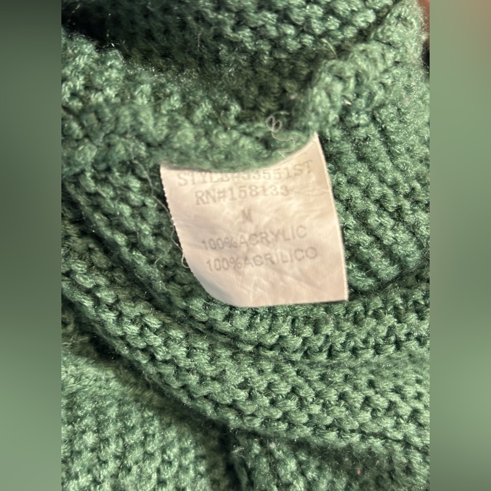 Pink Clover oversized green knit sweater size medium - Picture 5 of 6